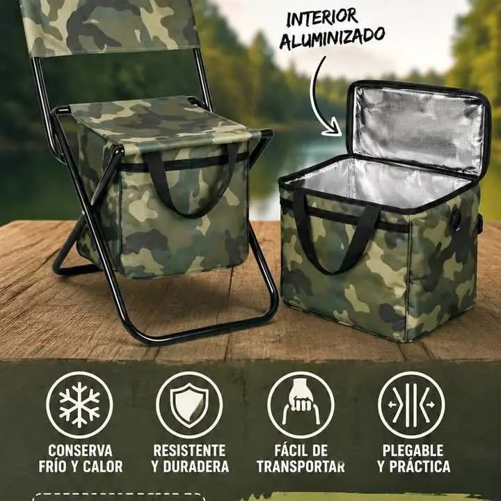 Silla camping con conservadora aluminizada