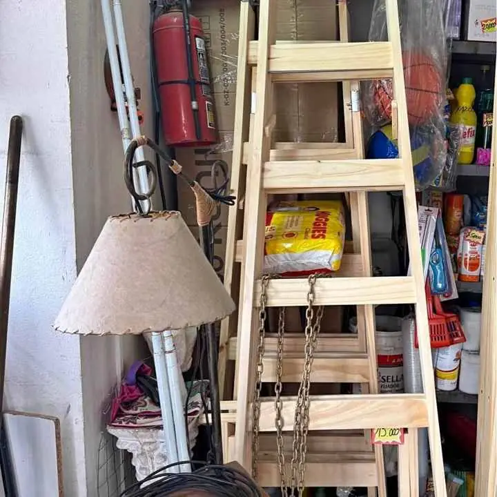 Escalera madera 7 escalones