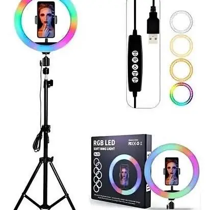 Aro luz rgb con trípode de 2 metros
