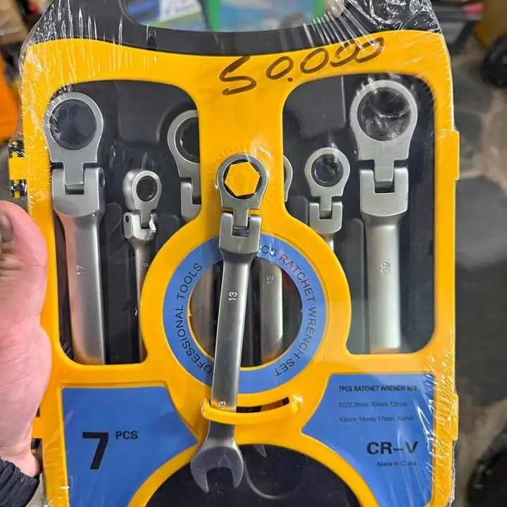 Set X7 Llaves Criquet Combinadas articuladas