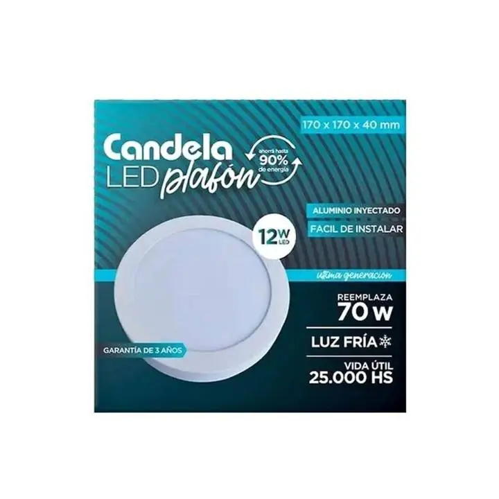 Plafón candela 12w