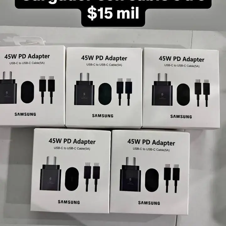 Cargador con cable tipo c a c