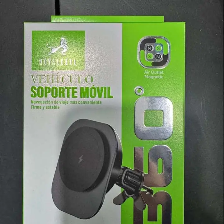 Soporte de celular para auto con carga inalámbrica