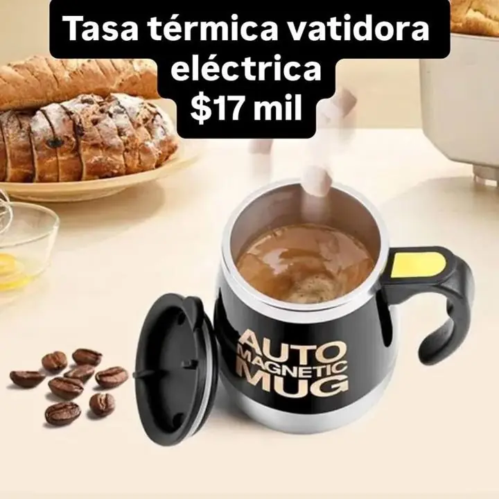 Taza térmica vatidora eléctrica