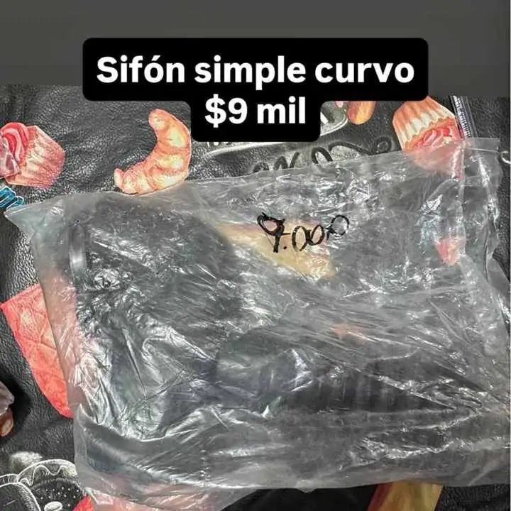Sifón simple curvo para Bacha