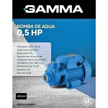 Bomba periférica gamma 0,5 hp