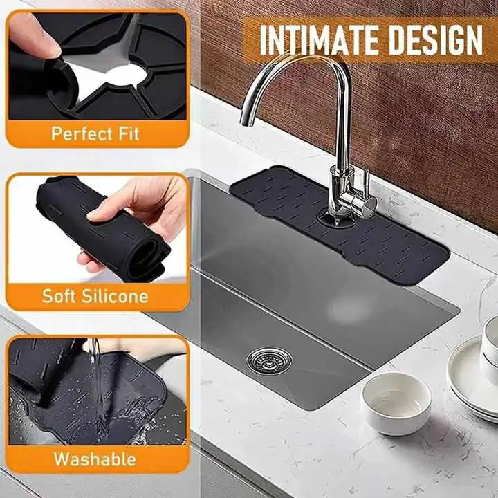 Alfombra de silicona escurridor de agua para cocina