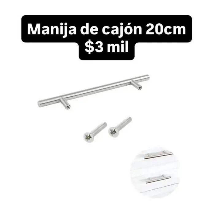 Manija de cajón masiza 20cm