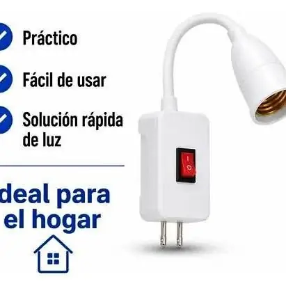 Conector flexible para pared con rosca para lámpara