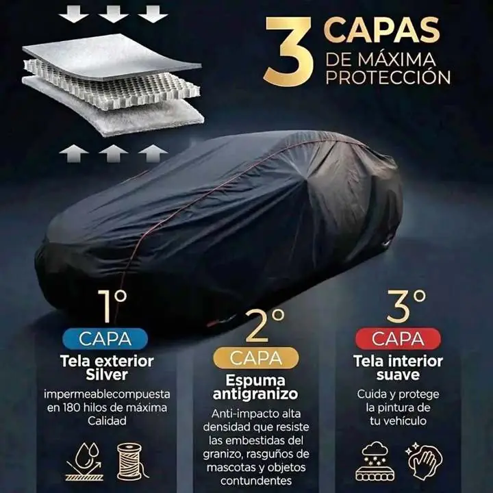 Funda Cubre Auto Antigranizo Talle S