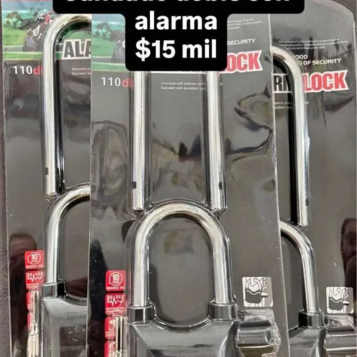 Candado doble con alarma