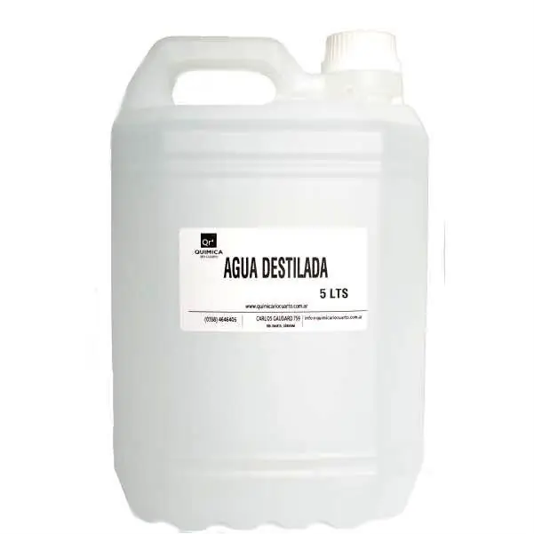 Agua destilada x 5 litros