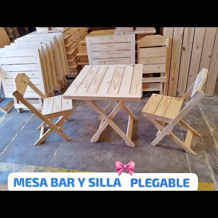 Combo sillas y mesa plegables