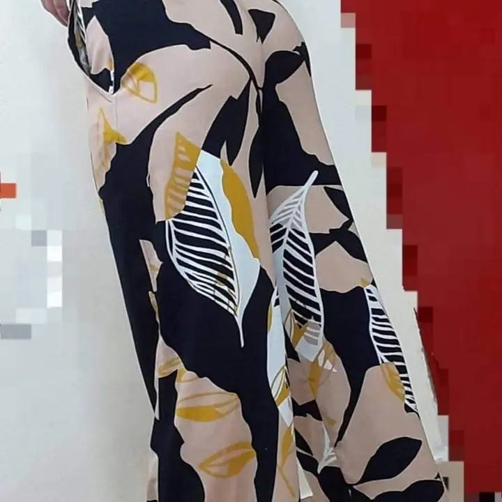 Pantalon lino estanpado