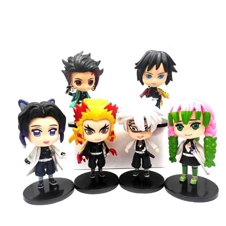 Demon Slayer Set X 6 Figuras 11cm en Bolsa Anime Rengoku Mitsuri Tanjiro K1184/1130
