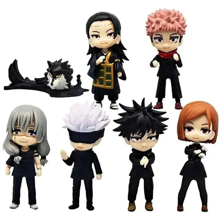 Megumi Itadori Gojo Set X 7 Figuras 9cm en Bolsa Anime Jujutsu Kaisen J2819