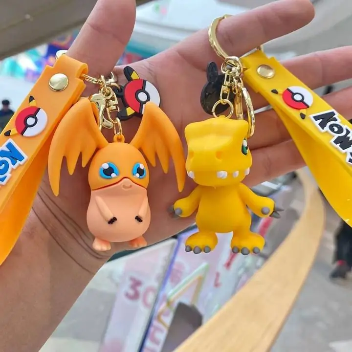Agumon - Gomamon - Biyomon - Patamon - Gatomon Set X5 Llaveros de Goma 5cm Anime Digimon A8711