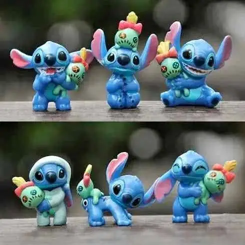 Stitch Set X 6 Figuras 3cm en bolsa Anime A3544