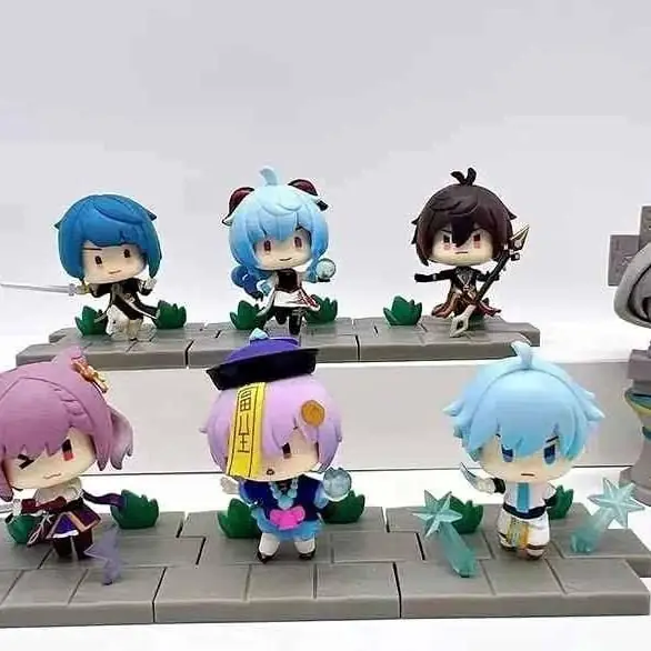 Genshin Impact Set X 7 Figuras 7-10cm en Bolsa Anime Videojuegos G2336