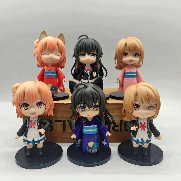 Oregiru Set X6 Figuras 10cm Anime Yukino Yukinoshita,SNAFU Yukino Yukinoshita Yui Yuhig A1961