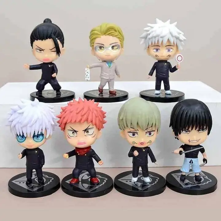 Gojo - Satoru - Hitadori - Suguru - Toge Set X 7 Figuras 10cm en Bolsa Anime Jujutsu Kaisen J3071