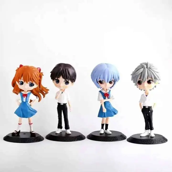 Evangelion Set 4 Figuras 15cm en Bolsa Asuka Rei Kaworu Nagisa - Shinji Ikari Anime E8344