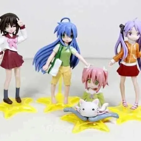 Lucky star Miyuki Kagami Tsukasa Anime set 4 figuras Loose AV136
