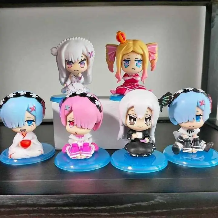 Rem Set X 6 Figuras 8cm Anime Re Zero Beatrice R1174