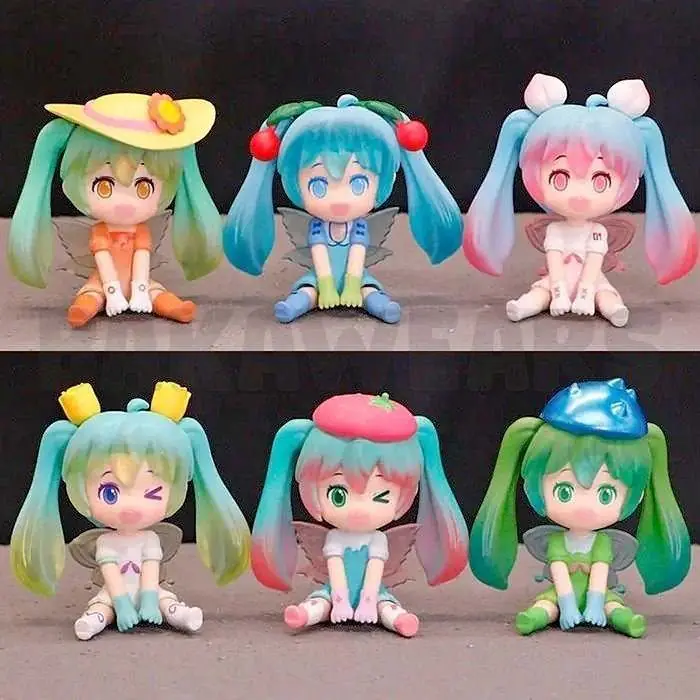 Miku Set X 6 Figuras 9cm en Bolsa Anime Miku Hatsune M2502