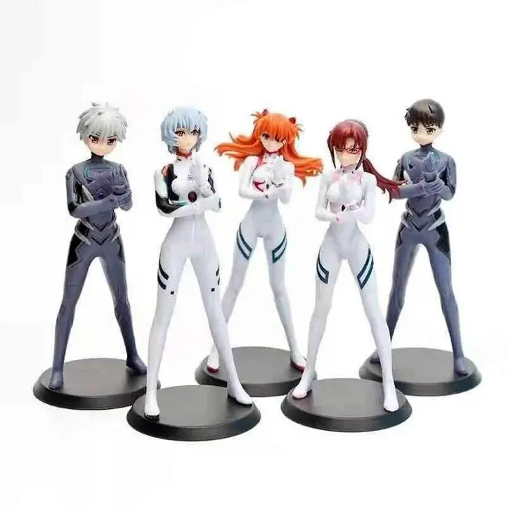 Evangelion Set X 5 Figuras 13cm en Bolsa Anime Rei Asuka Shinji E1334