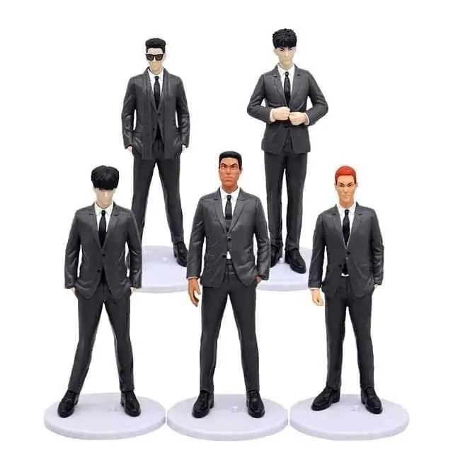 Slam Dunk Set X 5 Figuras 19cm en Bolsa Anime Hanamichi Rukawa Akagi Ryota Mitsui S1639