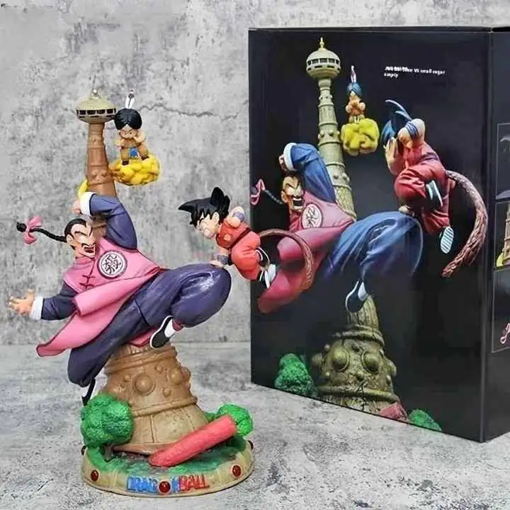 Goku Vs Tao Pai Pai y Upa en Torre de Karin Figura 28cm en Caja Anime Dragon Ball D2830