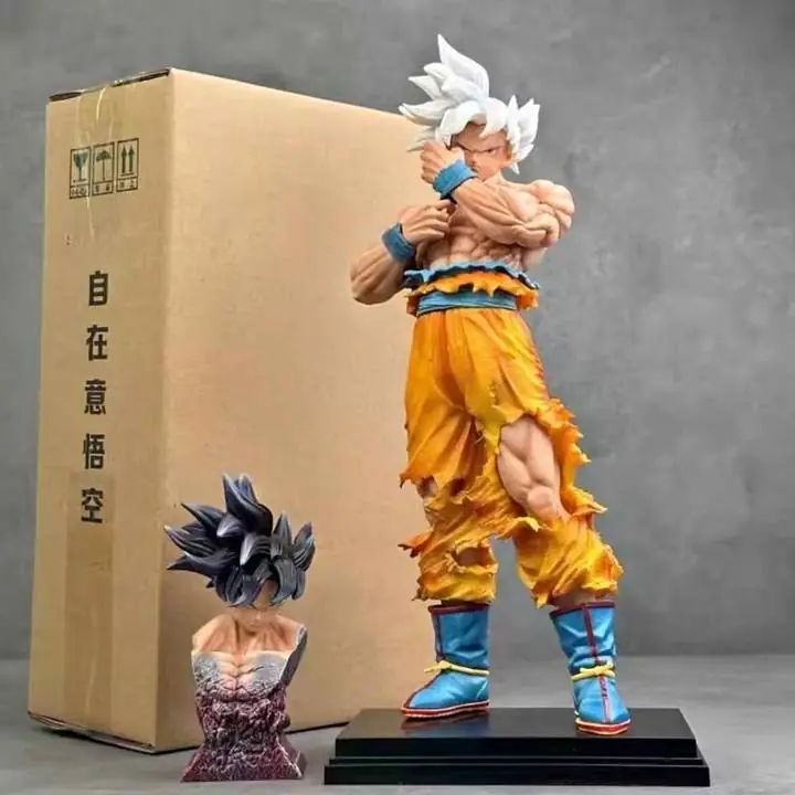 Goku Ultra Instinto Figura 37cm en Caja Anime Dragon Ball Super D5331