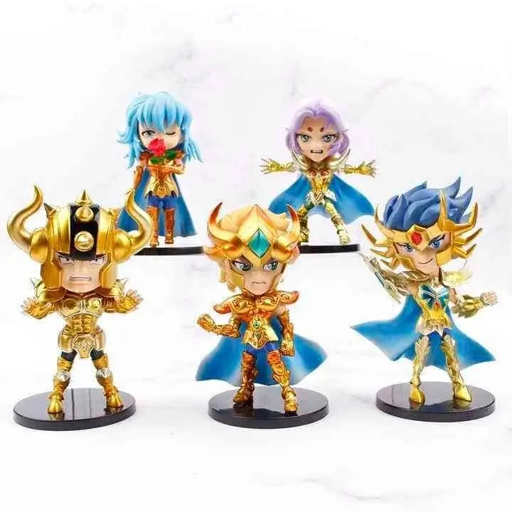Afrodita Aries Tauro Cancer Leo Set X 5 Figuras 12cm Bolsa Anime Saint Seiya Caballeros S2571