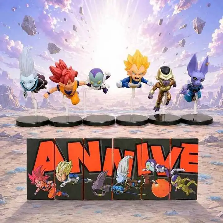 Dragon Ball Z Resurrección de Freezer Set X 6 Figuras Volando 8cm Colección Anime D5144