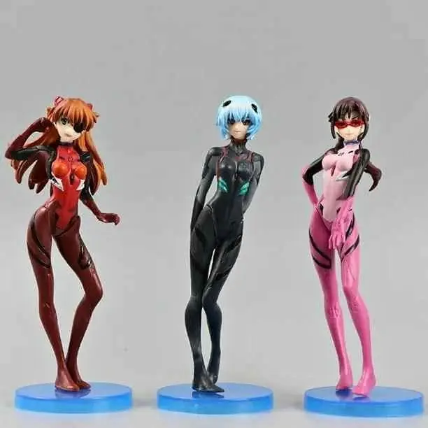 Rei Asuka Mari Set X 3 Figuras 14cm en Bolsa Anime Evangelion 3.0 E1539