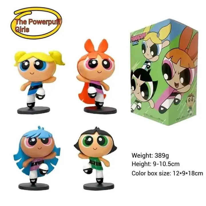 Bellota - Burbuja - Bombón Set X 4 Figuras 10cm en Caja Anime Chicas Superpoderosas A4230