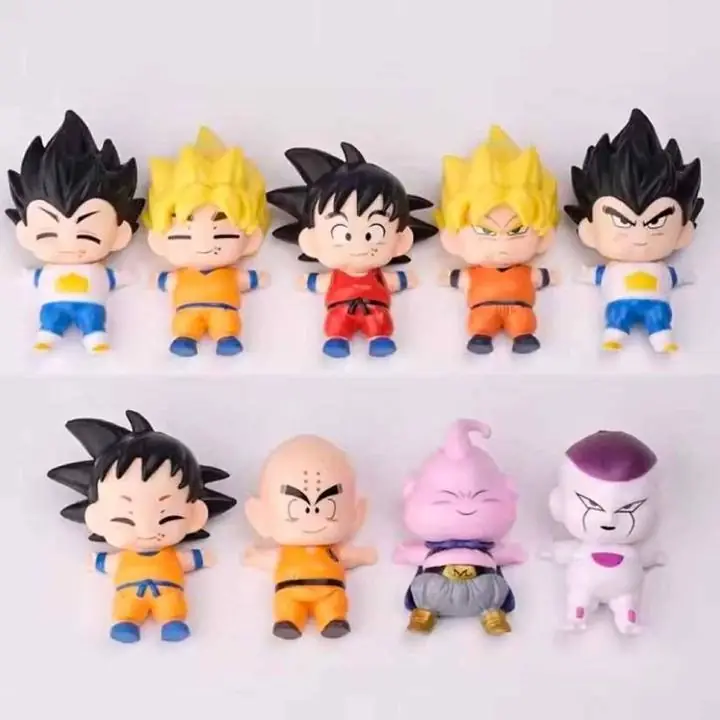 Goku Vegeta Freezer Majin Buu Krillin Set X 8 Figura 8cm en Bolsa Anime Dragon Ball Z D4537