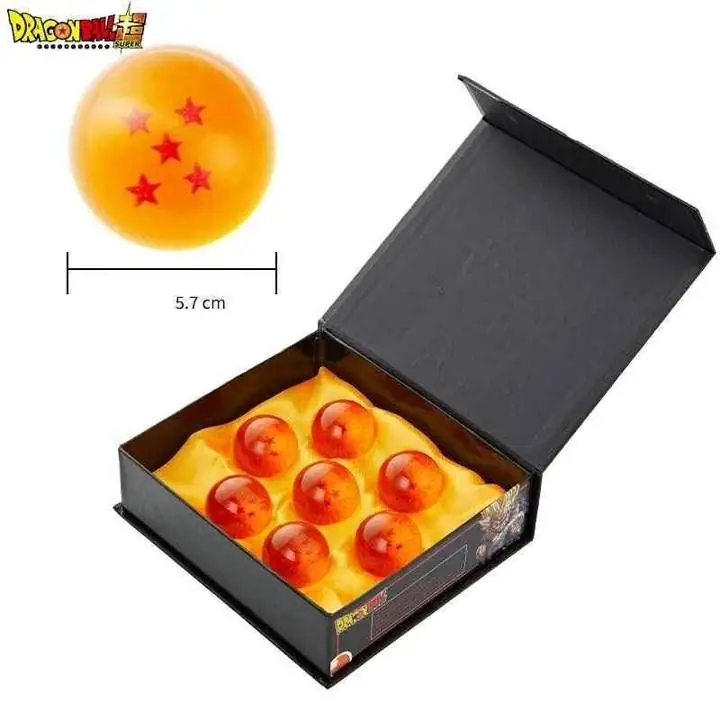 Set 7 Esferas del Dragón Medida 5.7cm de Diámetro en Caja Anime Dragon Ball Z D9926