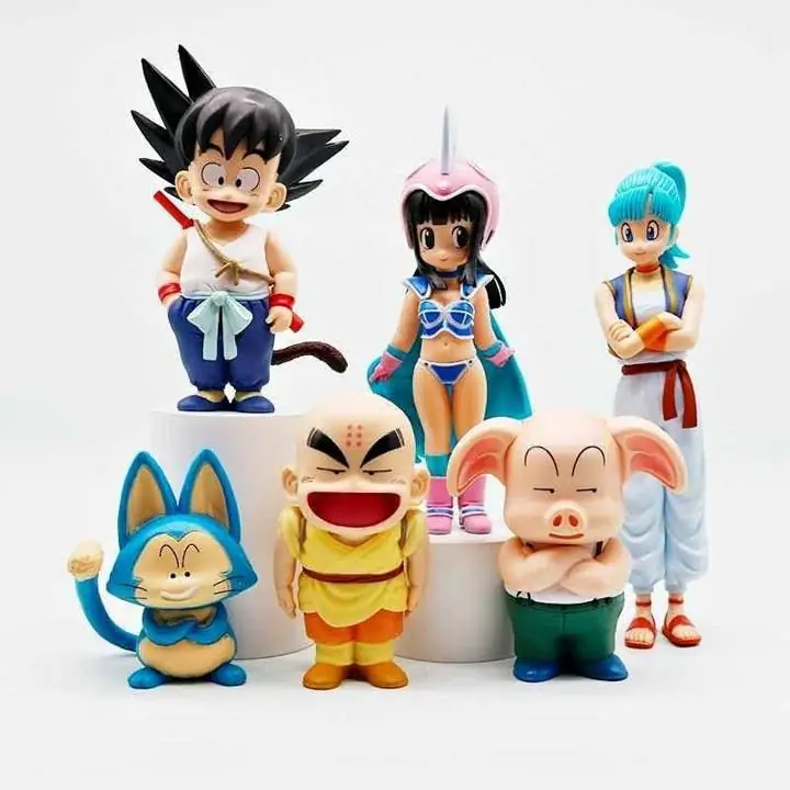 Goku Milk Oolong Puar Set X 6 Figuras 9-21cm en Bolsa Anime Dragon Ball D9611