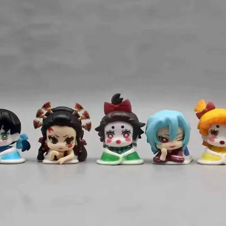 Demon Slayer Q Versión Set X 5 Figuras 4cm en Bolsa Anime K3770
