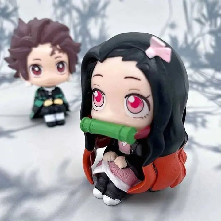 Tanjiro & Nezuko Hermanos Set X 2 Figuras 10cm Anime Demon Slayer / Kimetsu no Yaiba