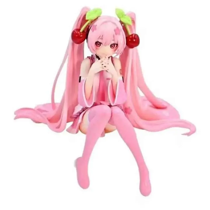 Miku Sakura Cherry Ver.Sentada Figura 11cm en Bolsa Anime Vocaloid M2943