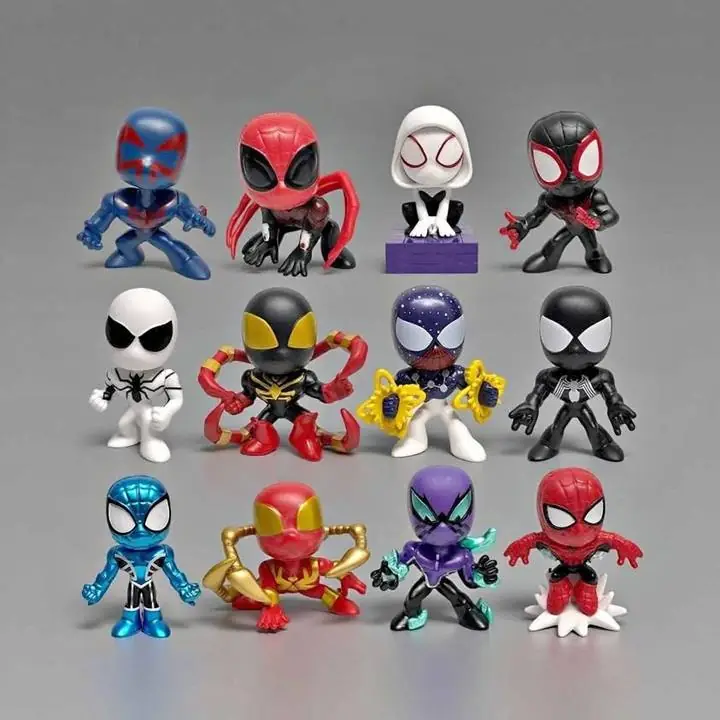 Set X12 Figuras Spider-Man Marvel Mystery Minis 9-11cm Colección Completa S5171