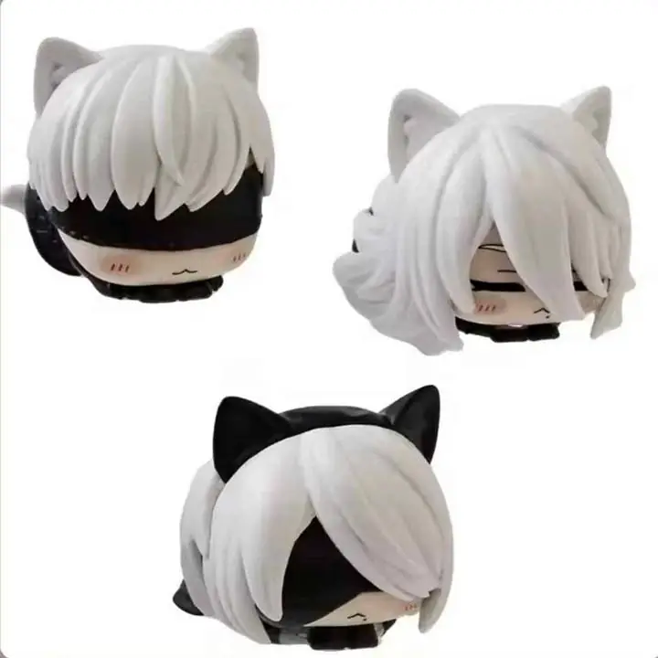 Set X3 Figuras Nier Automata 2b 9s A2 6cm con Bolsa Estilo Ohiruneko (gatos durmiendo) G4859