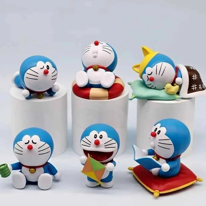Doraemon Set X 6 Figuras 7cm en Bolsa Anime A3785
