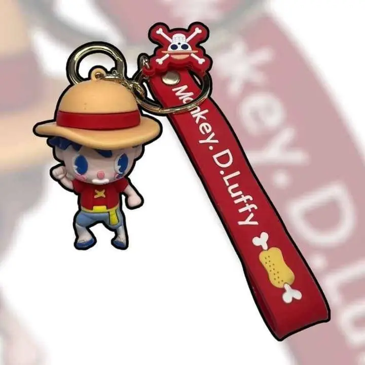 One Piece Llaveros de Goma Anime Luffy Zoro Nami Chopper precio x c/u L0042