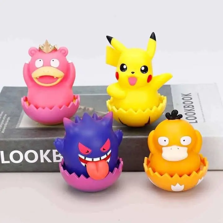 Pokemon Set X 4 Figuras 9cm en Bolsa Anime Pikachu Psyduck P2284