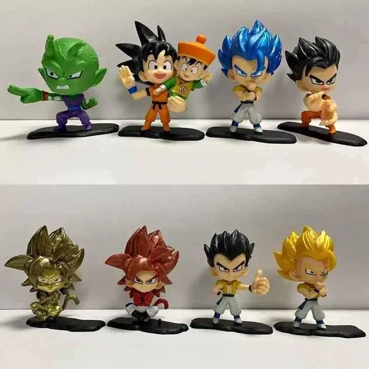 Dragon Ball Super Warrior Set X 8 Figuras 7cm en Bolsa Anime Goku Piccolo Gotenks D1722