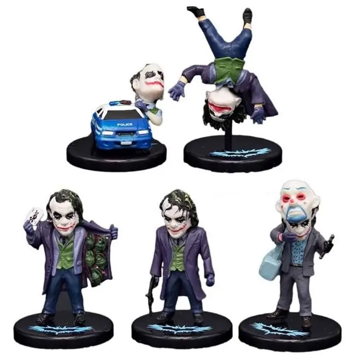 Joker Heath Ledger Set X 6 Figuras 8cm en Bolsa Película Batman The Dark Knight S4792